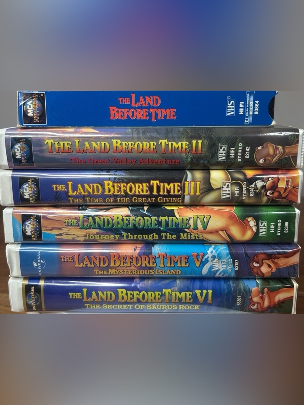 Vintage The Land Before Time VHS Lot I–VI | 6 Movies | Universal & MCA